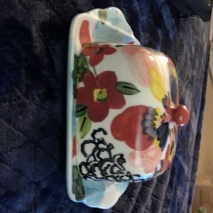 Anthropologie amaryllis butter dish